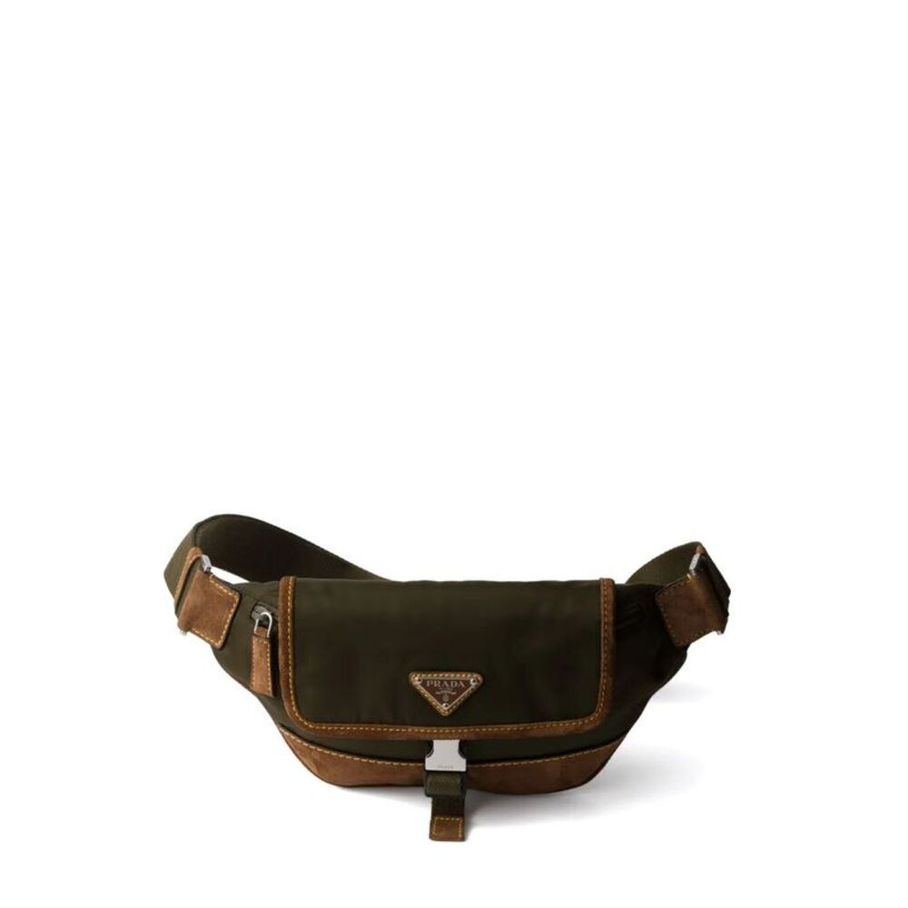 Re-Nylon And Suede Belt Bag Women